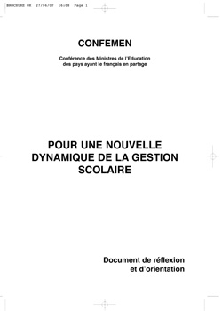 Production de documents de réflexion et d’orientation